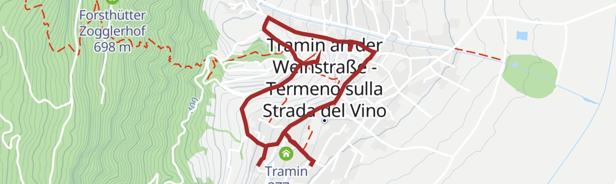 Route map: Traminer Adventbrunnen